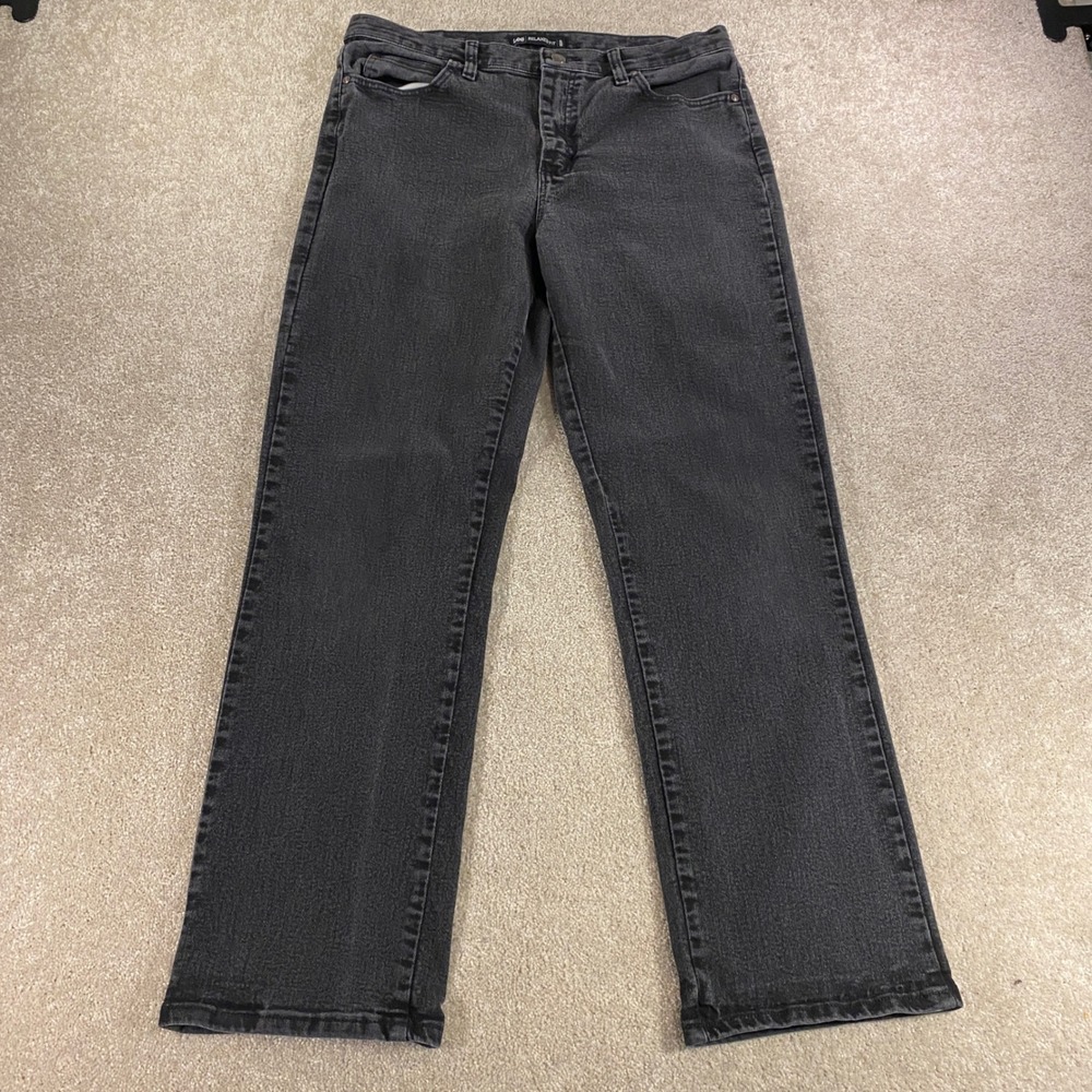 Lee Relaxed Fit Jeans Womens 12 Medium Gray Straight Leg High Rise Streetwear